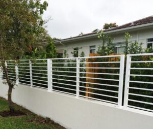 Aluminum Horizontal on concrete semi private