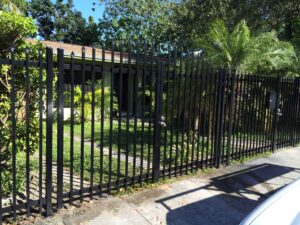 aluminum fence with door
