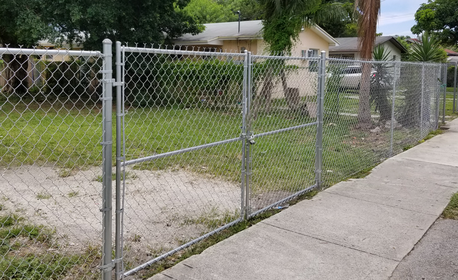 galvanized double chain link gate