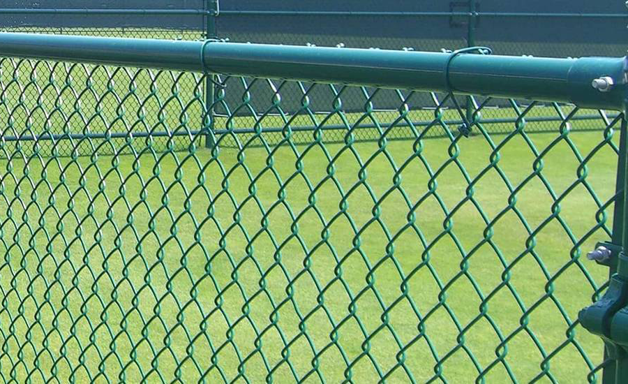 green chain link fence