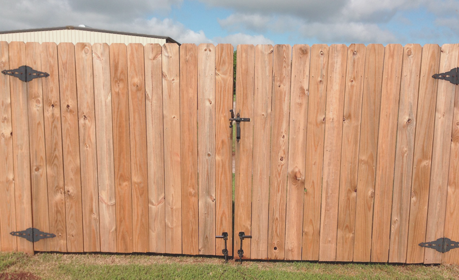 wood double gate