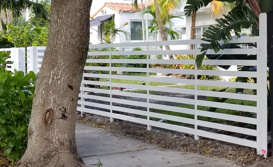 horizontal aluminum fence miami