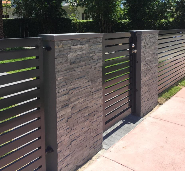 modern aluminum fence installation in miami